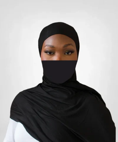 Black Cotton Jersey Hijab