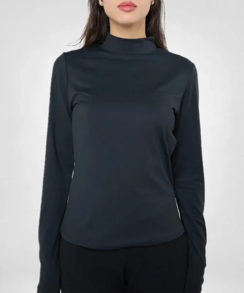 High Neck Base Layer Top - Black