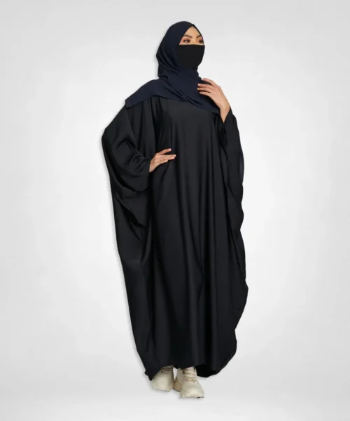 Closed Farasha Abaya - Deep Navy