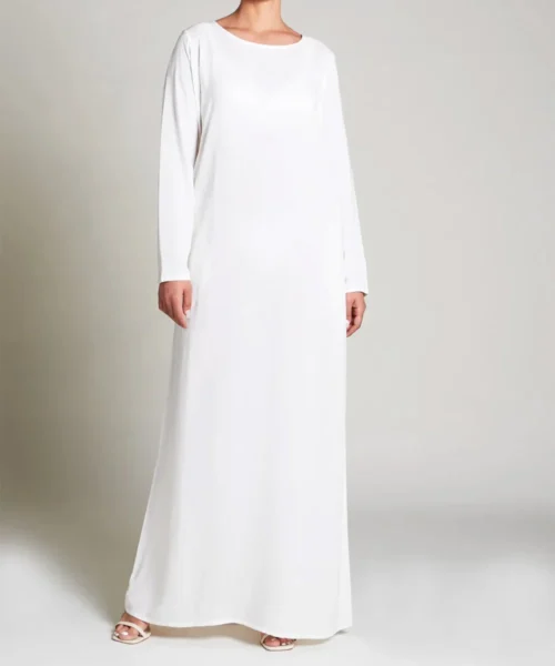 Full-Sleeve Modest Slip - White