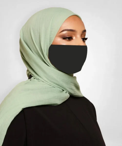 Cotton & Silk Blend Hijab – Olive Green