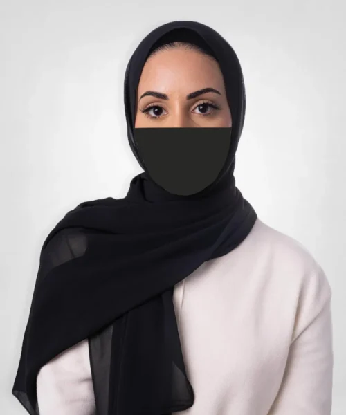 Premium Chiffon Hijab and Undercap Set – Jet Black