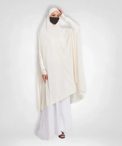 Premium Jersey Prayer Abaya - Off White