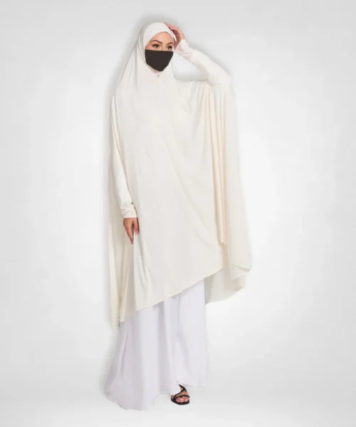 Premium Jersey Prayer Abaya - Off White