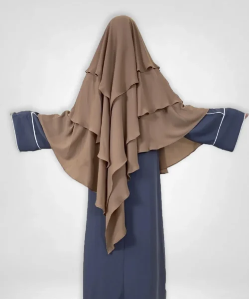 Triple Layer Triangular Chiffon Khimar Hijab