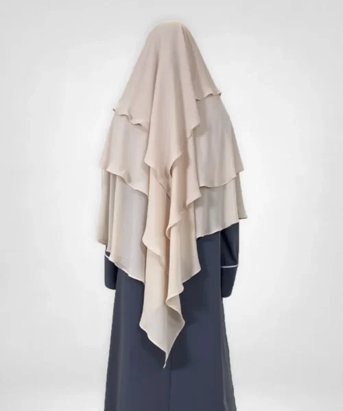 Triple Layer Triangular Chiffon Khimar Hijab