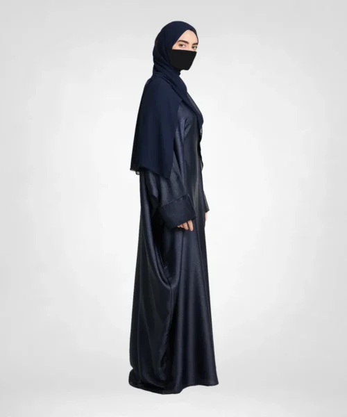 Twilight Butterfly Abaya with Inner Belt - Navy