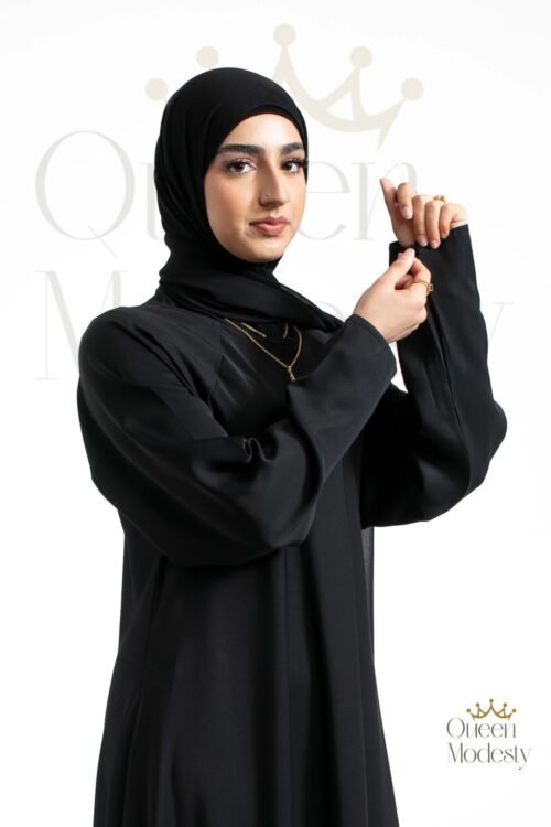 Plain Black Umbrella Cut Abaya Premium | Essential Staple for Hajj, Umrah & Daily Wear