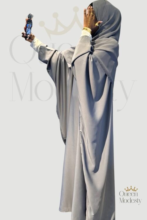 Baraah Butterfly Closed Abaya with Hijab | Comfortable Loose Fit, Made in Dubai